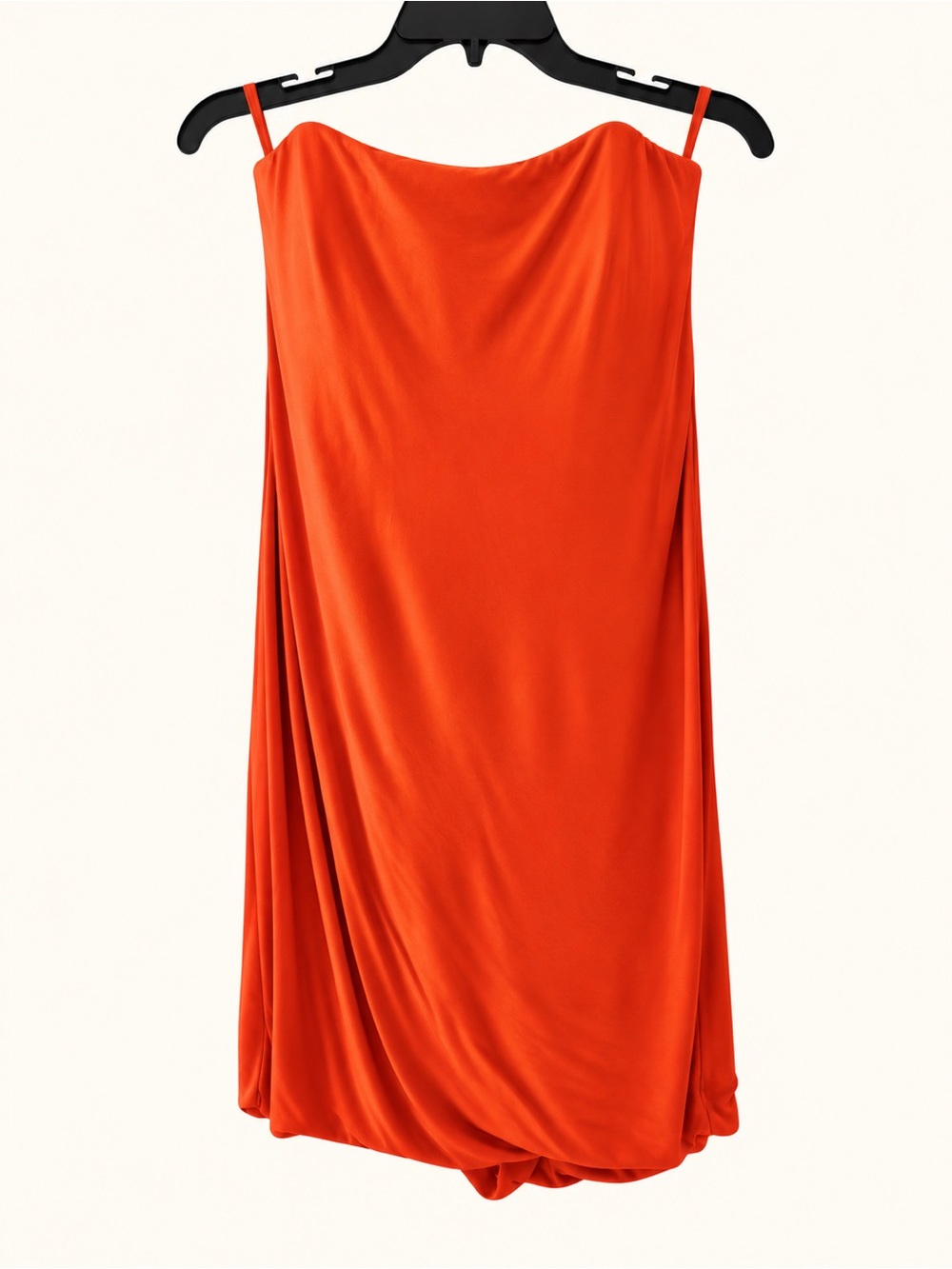 Satin Slip Dress in Vibrant Orange